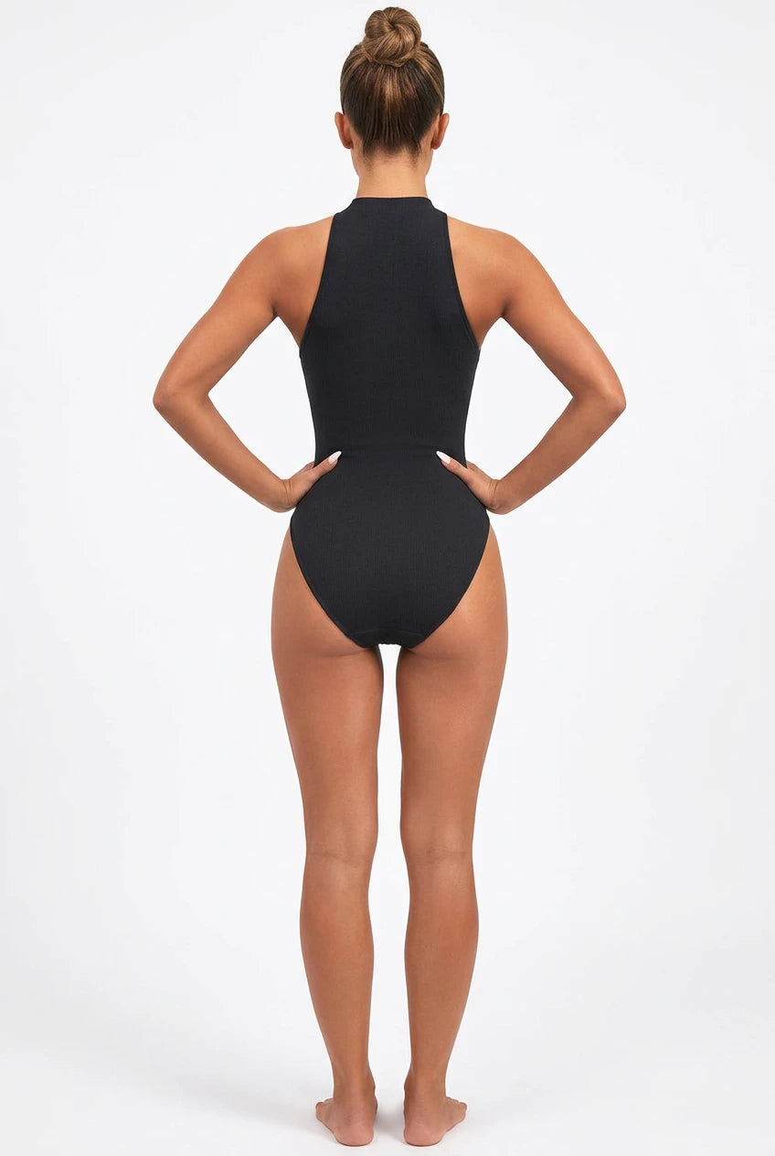 High Neck Sculpting Bodysuit - SHAPOURA