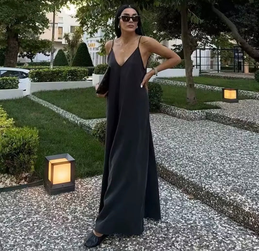 Backless Sculpted Maxi Dress - SHAPOURA
