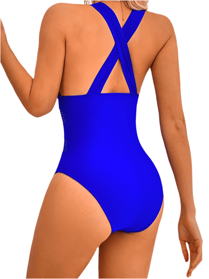 The Sculpting V-Neck Mesh Suit - SHAPOURA