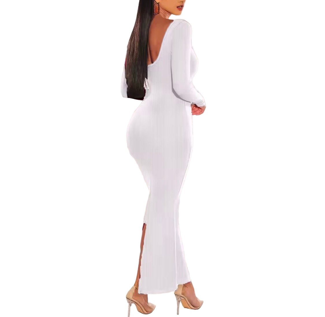 Ribbed Bodycon Dress - SHAPOURA