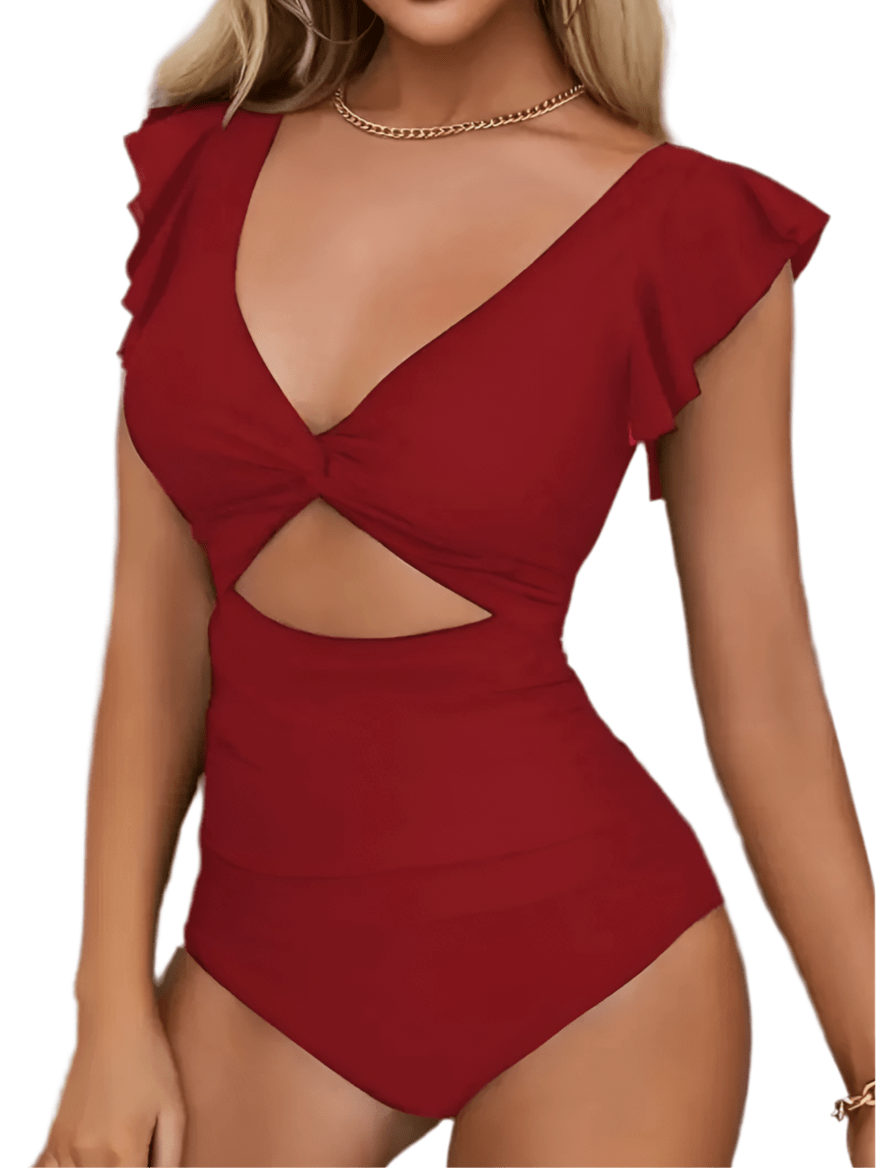 Cut-Out Corset Swimsuit - SHAPOURA