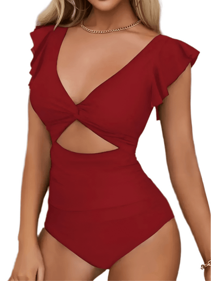 Cut-Out Corset Swimsuit - SHAPOURA