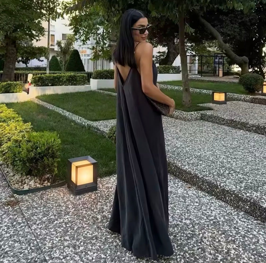 Backless Sculpted Maxi Dress - SHAPOURA