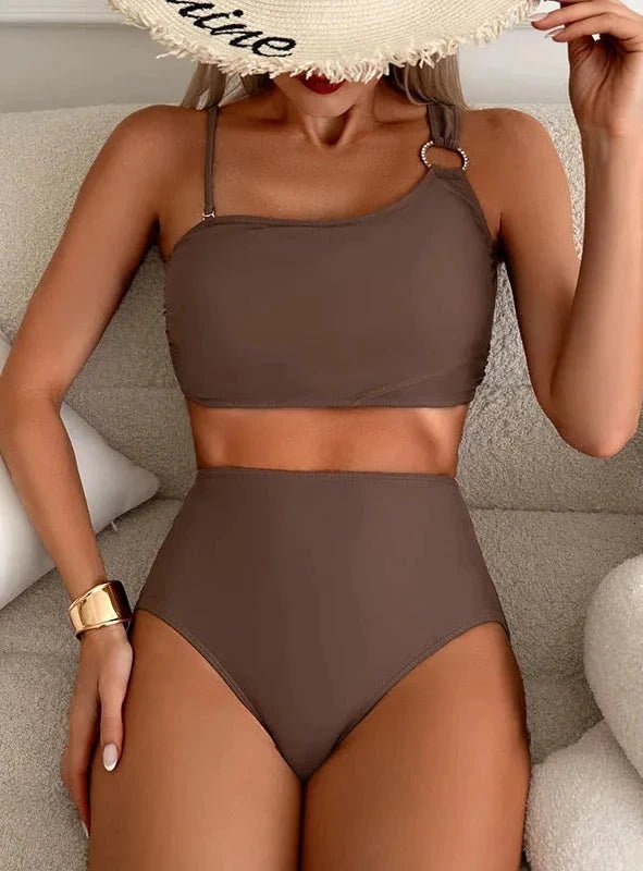 High-Waist Sculpting Two-Piece Swim Set - SHAPOURA