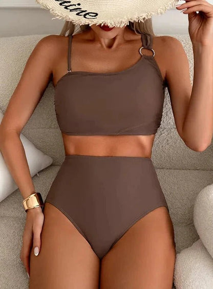 High-Waist Sculpting Two-Piece Swim Set - SHAPOURA