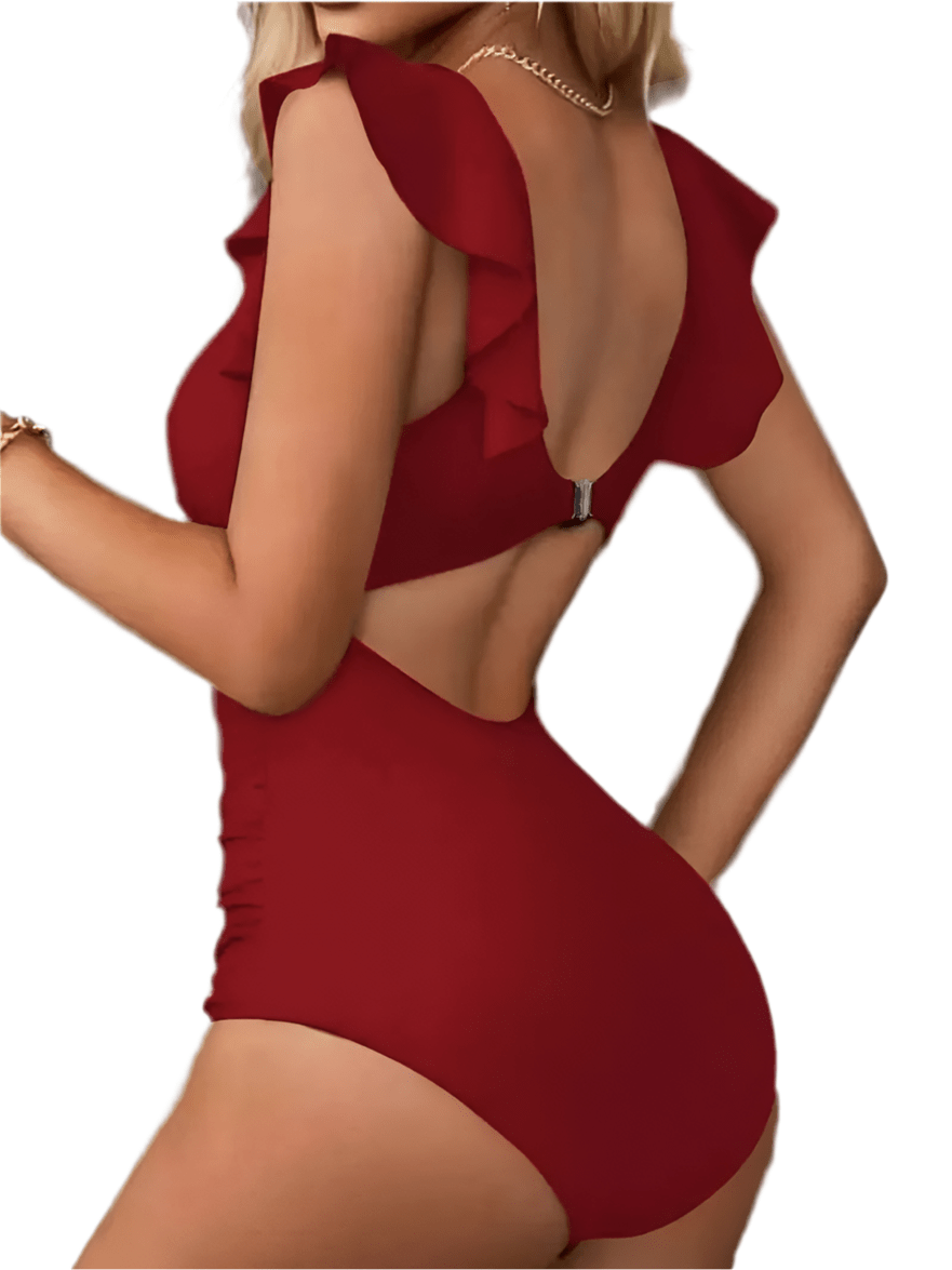 Cut-Out Corset Swimsuit - SHAPOURA