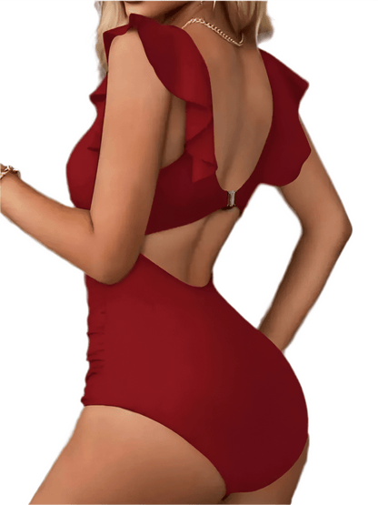 Cut-Out Corset Swimsuit - SHAPOURA