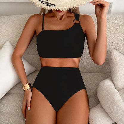 High-Waist Sculpting Two-Piece Swim Set - SHAPOURA