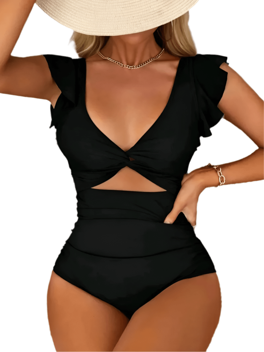 Cut-Out Corset Swimsuit - SHAPOURA