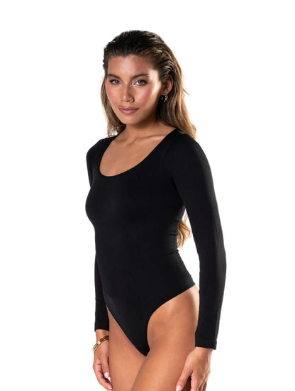 Long Sleeve Thong Bodysuit - SHAPOURA