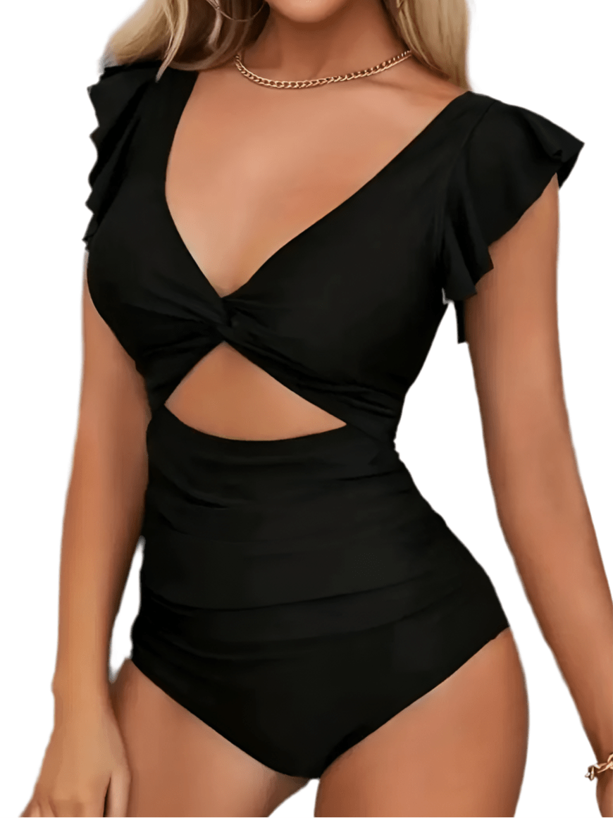 Cut-Out Corset Swimsuit - SHAPOURA