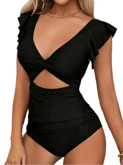 Cut-Out Corset Swimsuit - SHAPOURA